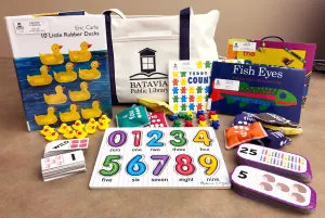 Early Literacy Bag with various materials