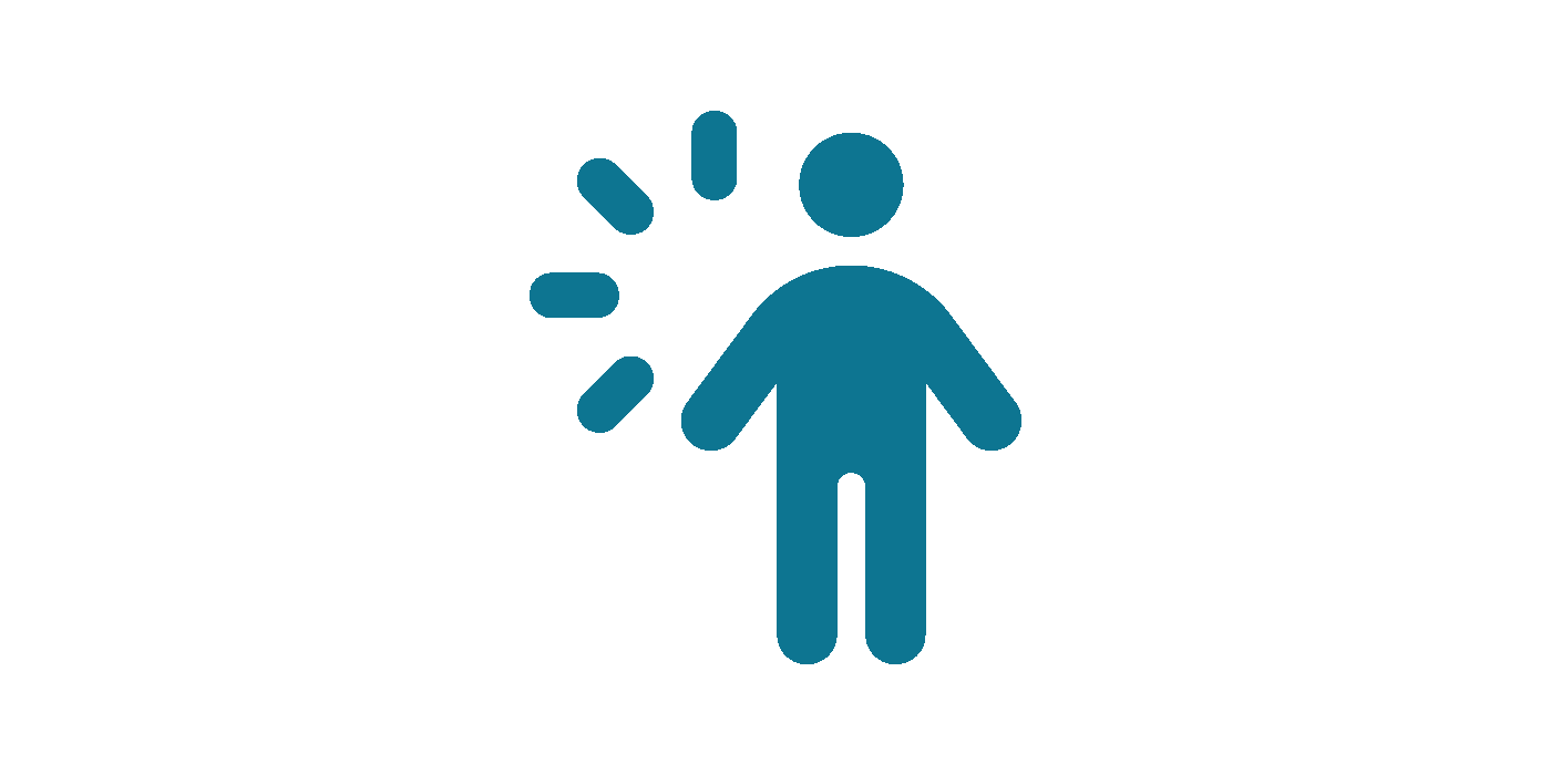 person with burst icon