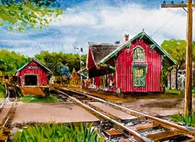 Painting of the Batavia Depot