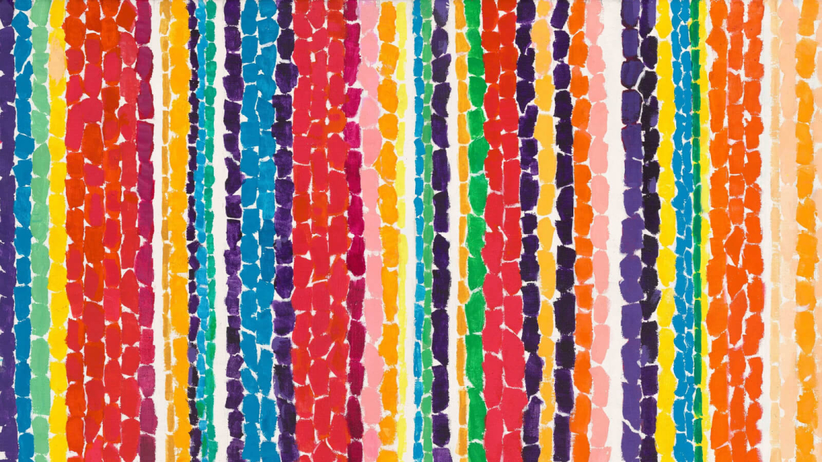 Alma Thomas's painting The Tulips, which is rows of colors