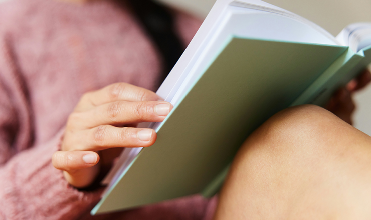 Women reading a book